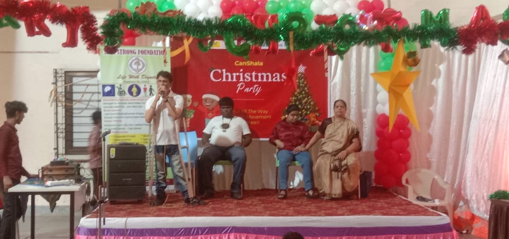 A visit to the school of kids affected by cancer.